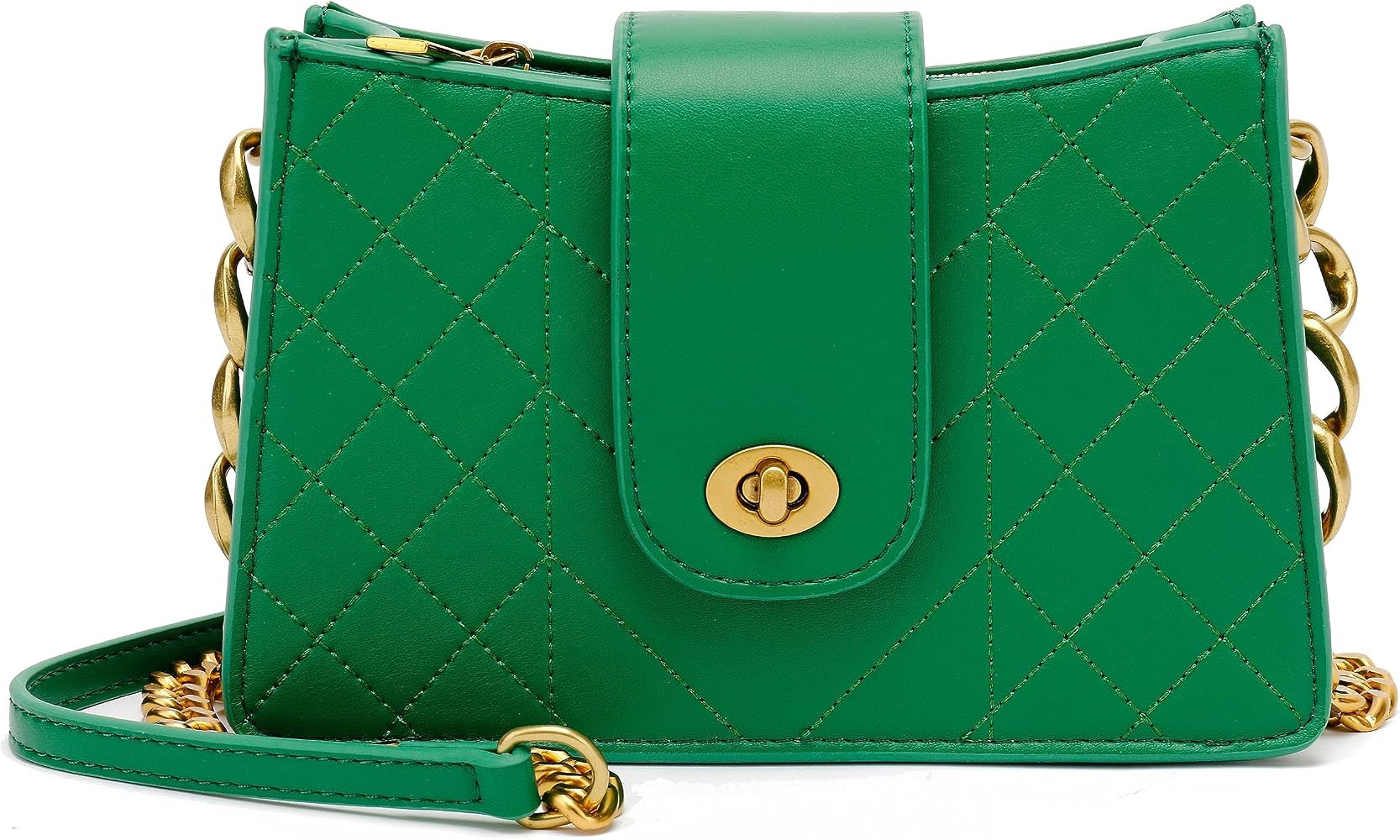 Scarleton Crossbody Bags for Women, Shoulder Bag, Lightweight Gold Chain Purses for Women, Quilte... | Amazon (US)