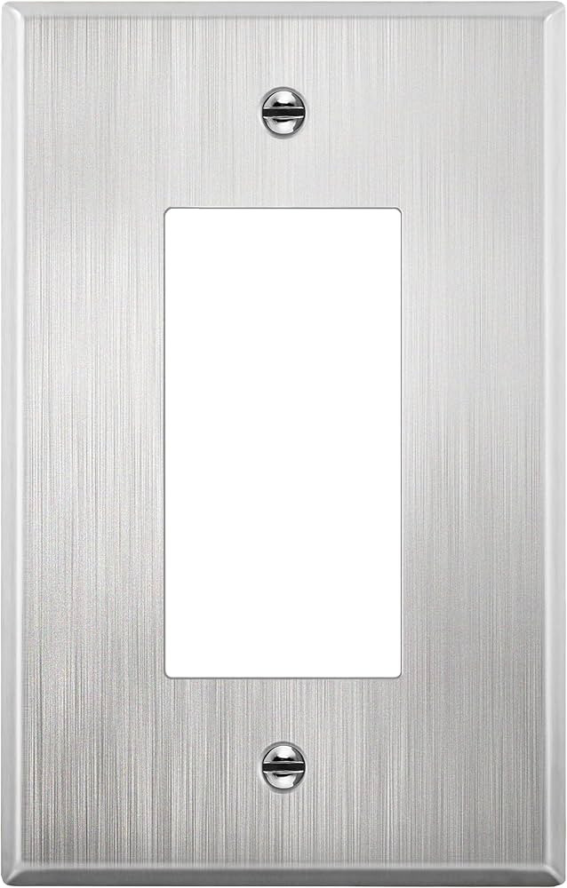 LIDER Decorator Metal Wall Plate, Impact Resistant, Metal Outlet Receptacle/Light Switch Cover, 4... | Amazon (US)