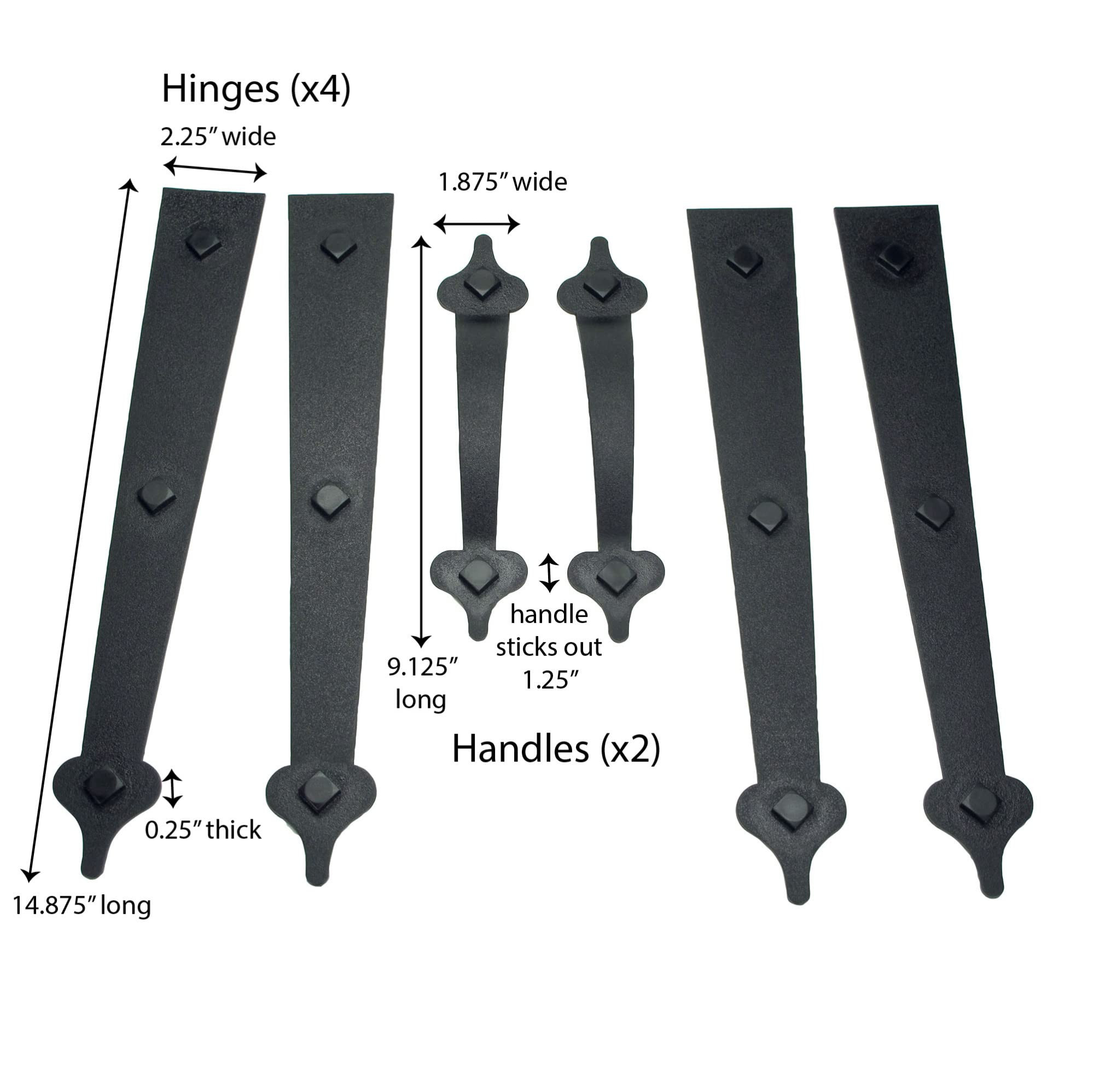 Household Essentials Garage Handle and Hinge Magnets – Decorative Magnetic Hardware Steel Doors, Easy Installation, Durable & Weatherproof, Set of 6 | Amazon (US)