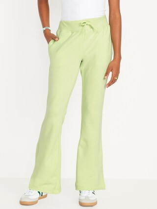 Mid-Rise Flare-Leg Fleece Sweatpants for Girls | Old Navy (US)