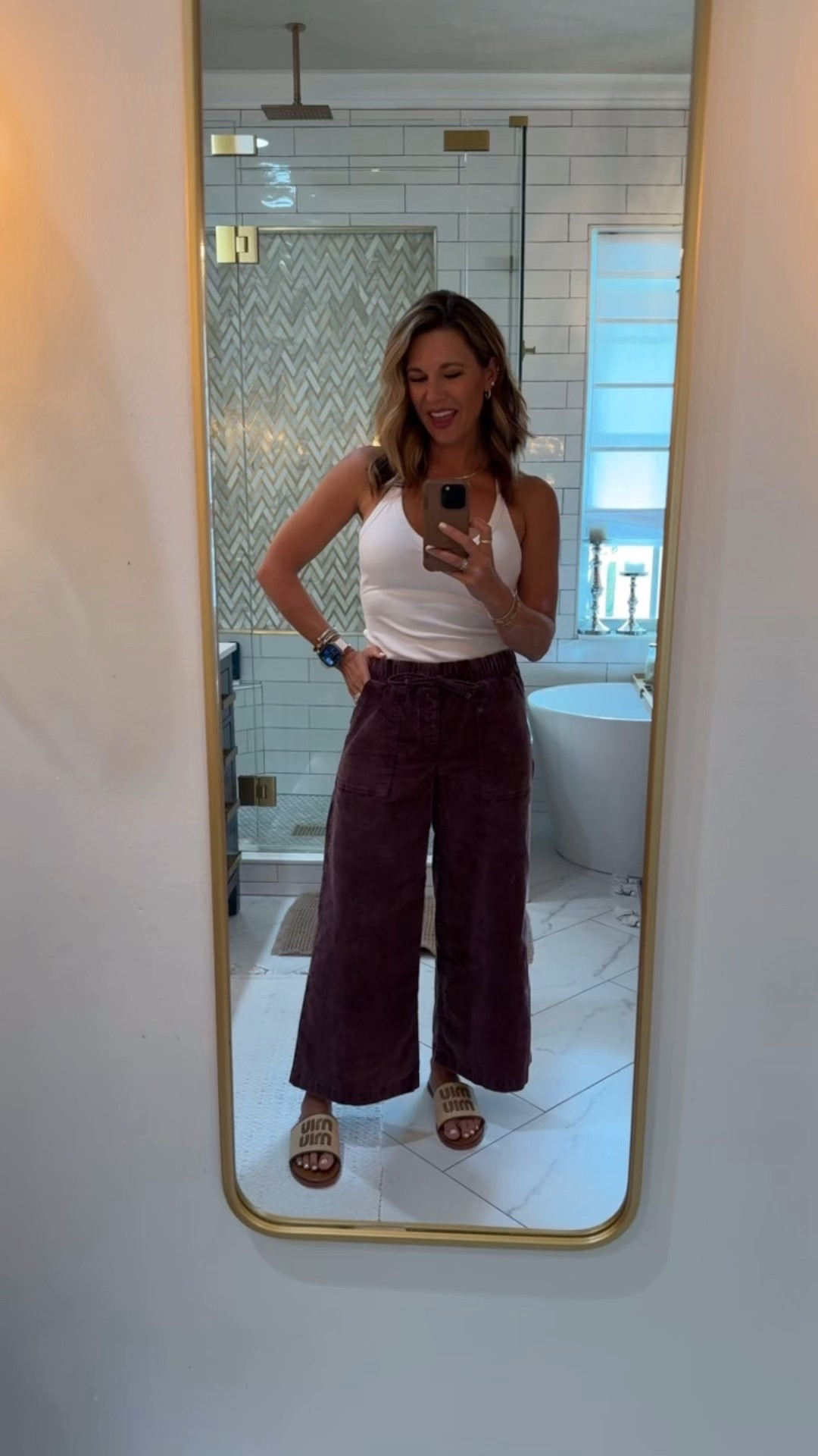 Today’s OOTD — went with the petite length for the pants so they would be a bit cropped (I’m almost 5’5 for reference) 

#LTKStyleTip #LTKOver40 #LTKSeasonal