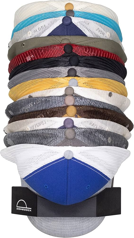 Dome Dock The Original USA-Made Hat Rack and Compact Hat Organizer for Wall Installation, 20 Hat ... | Amazon (US)
