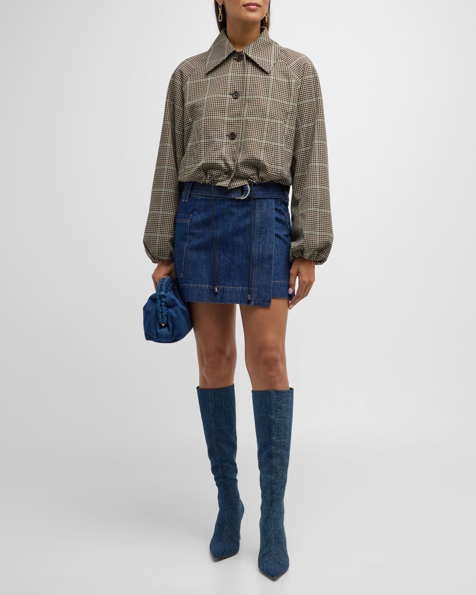 North Cropped Check Jacket | Neiman Marcus