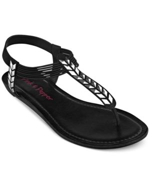 Pink and Pepper Moxxie Demi Wedge Thong Sandals Women's Shoes | Macys (US)