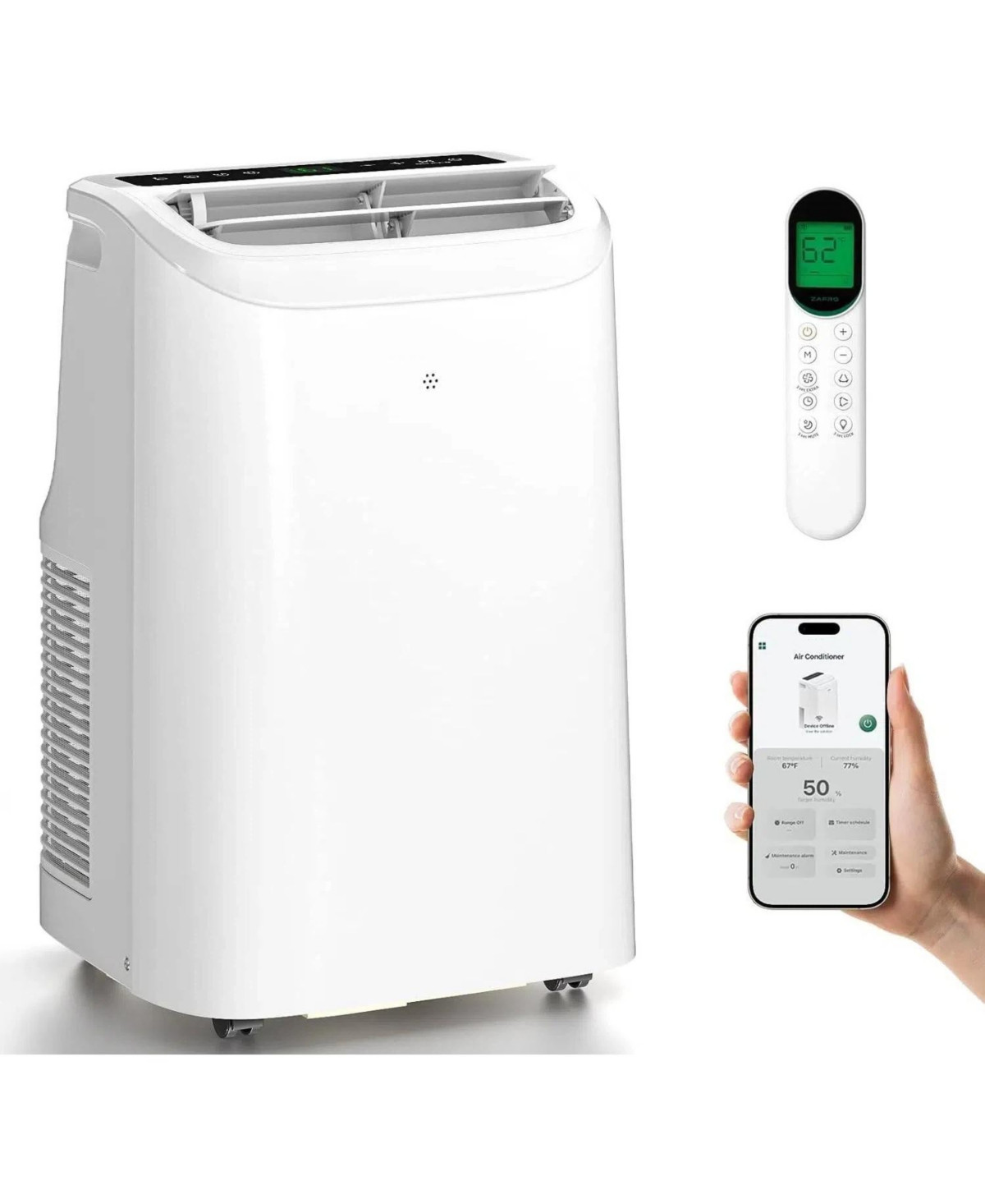 Cowsar Portable Ac 12000 Btu with Fan and Dehumidifier, 24H Timer | Macy's
