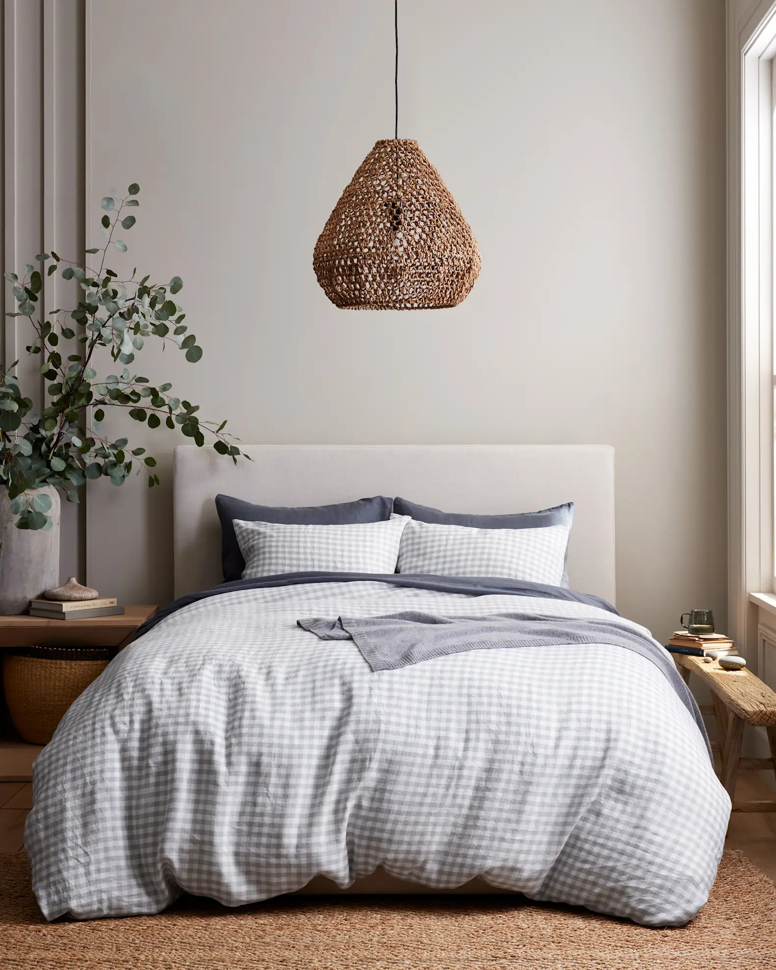 European Linen Gingham Duvet Cover Set | Quince