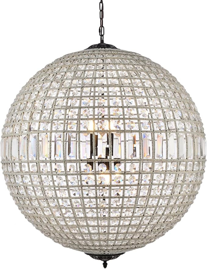 Elegant Lighting 1205G36DB/RC Olivia Collection 8-Light Pendant Lamp with Royal Cut, 36" Depth x ... | Amazon (US)