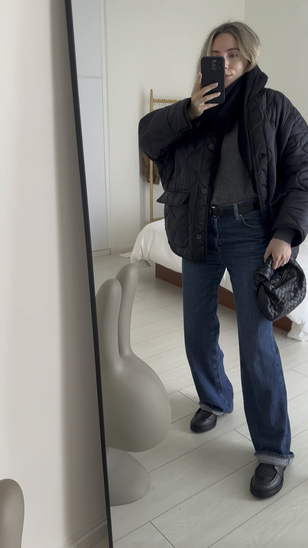 Easy and cool winter outfit!

There’s nothing I love more than cosy soft wool knits paired with wide-leg jeans and oversized puffers 👌🏻

- I love this Garment wool knit as it’s super soft and not restricting at all. True to size.
- These Citizens Of Humanity Annina jeans are extra comfortable and not too baggy which I dislike in jeans. True to size I’m a 26.
- My Aeyde combat boots are dreamy! Super comfortable and the thing that I love the most is that you can wear them in one second with their easy zipper at the back. True to size.
- And of course my warm COS scarf and my Massimo Dutti black leather belt which is fab for everyday and night!#LTKstyletip

#LTKVideo #LTKSeasonal