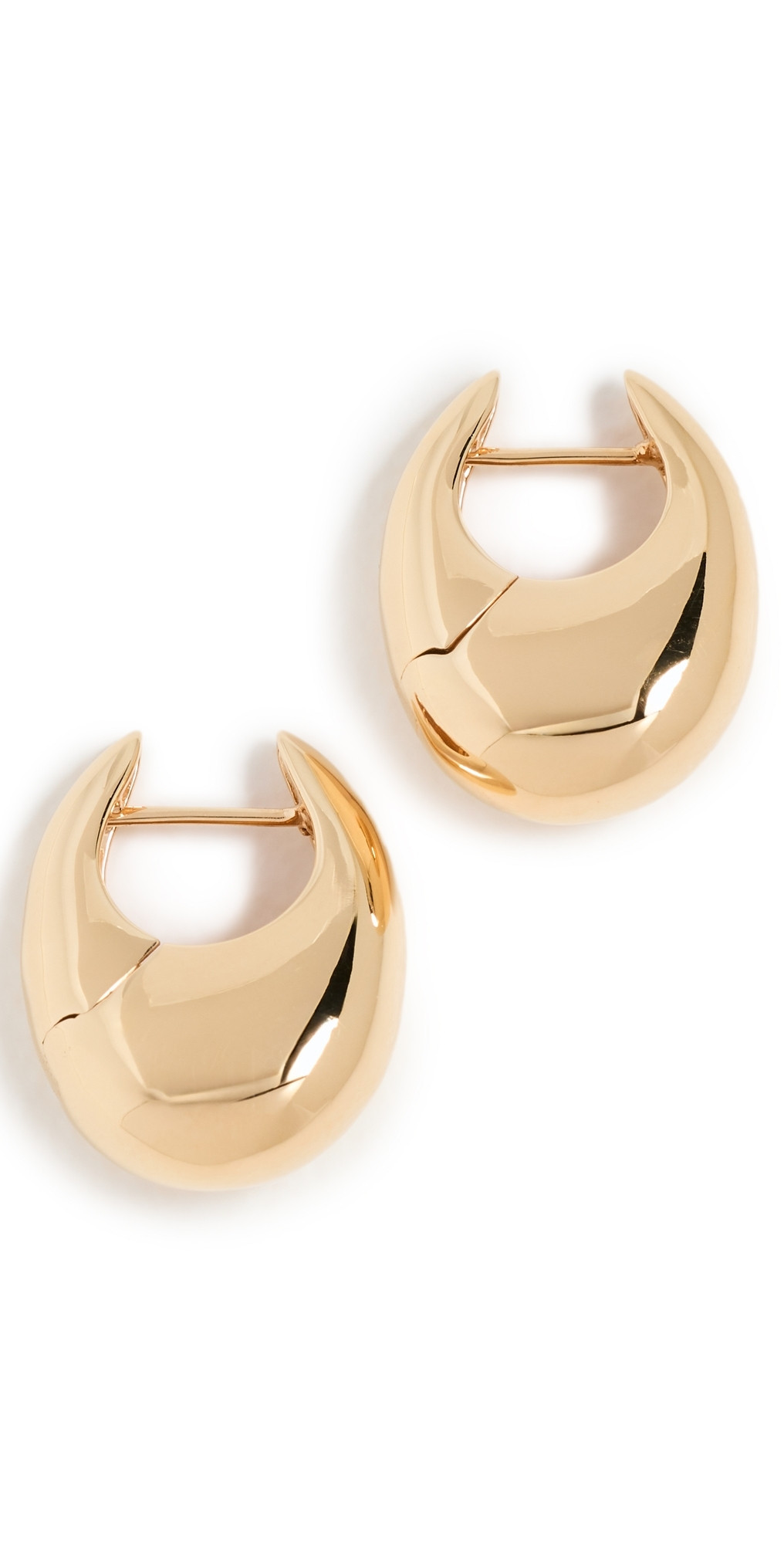 Annika Inez Large Sloping Hinge Hoops Gold One Size | Shopbop