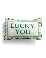 9x15 Lucky You Needlepoint Pillow | TJ Maxx
