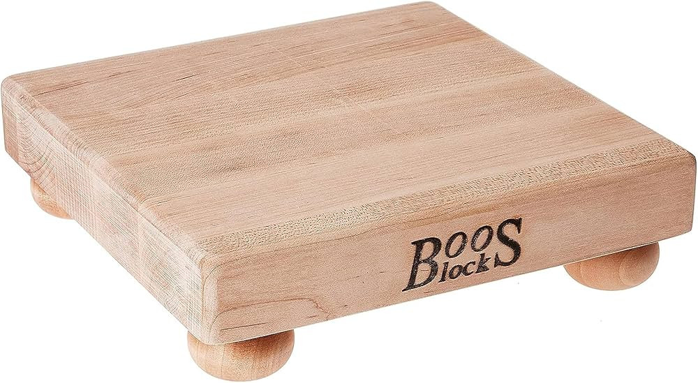 John Boos Boos Block B Series Square Wood Cutting Board with Feet, 1.5-Inch Thickness, 9" x 9" x ... | Amazon (US)