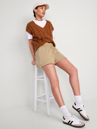 High-Waisted Lounge Sweat Shorts for Women -- 5-inch inseam | Old Navy (US)
