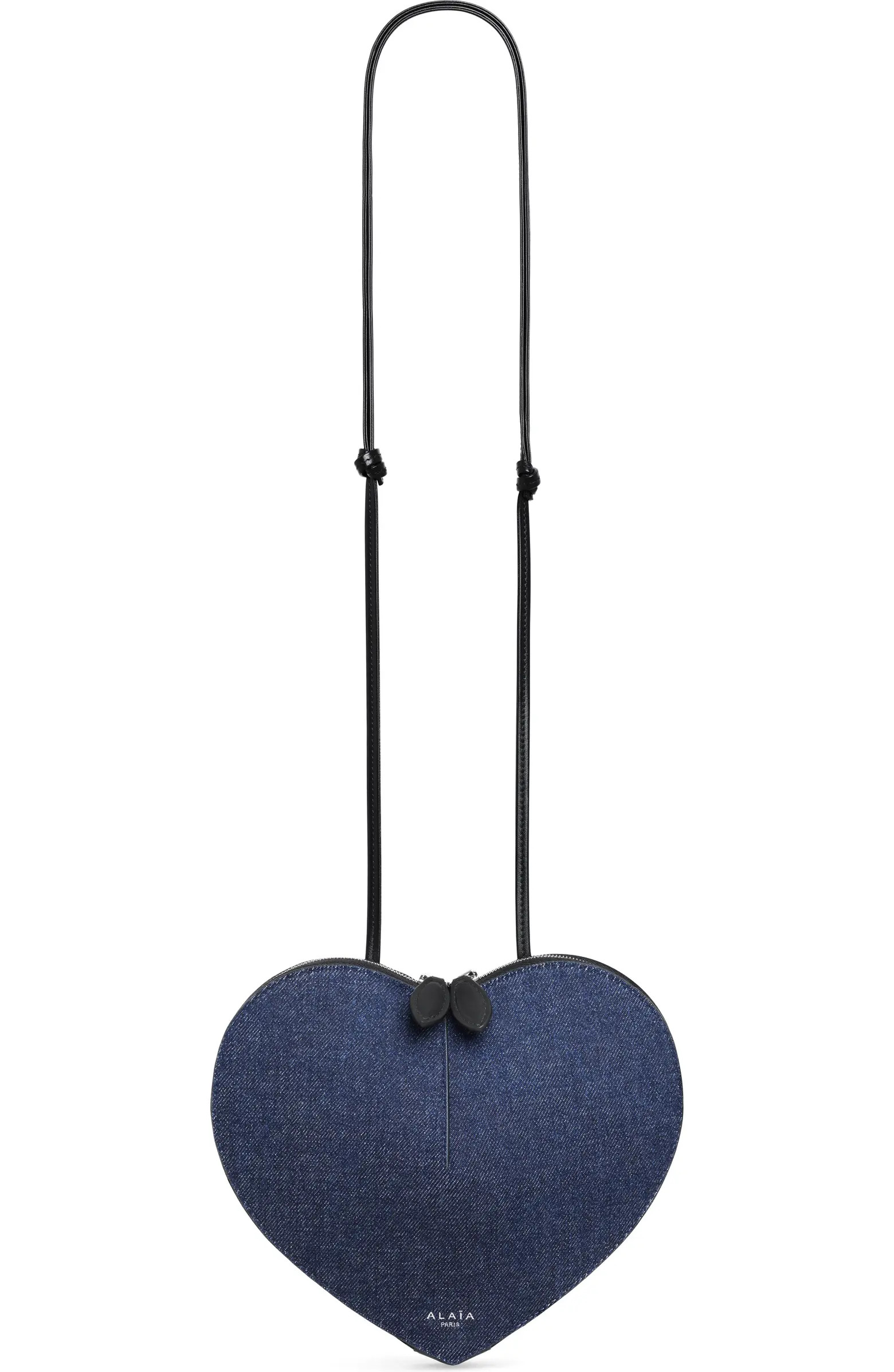 Alaïa Le Coeur Heart Denim Crossbody Bag | Nordstrom | Nordstrom