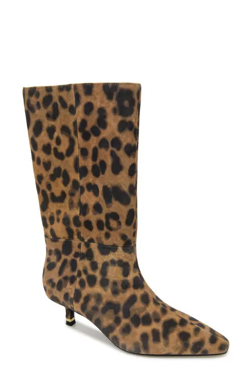 Kenneth Cole Meryl Pointed Toe Boot in Leopard Suede at Nordstrom, Size 5 | Nordstrom