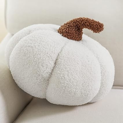 Phantoscope Teddy Fleece Pumpkin Throw Pillows Ultra Soft Sherpa Decorative Cute 3D Shaped Cushio... | Amazon (US)