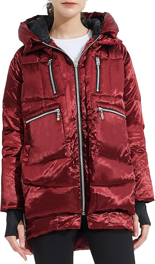 Orolay Women's Thickened Hooded Down Jacket – Winter Shiny Puffer Jacket with RDS Down Filling | Amazon (US)