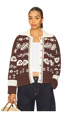 Free People Shelby Cardigan in Chocolate from Revolve.com | Revolve Clothing (Global)