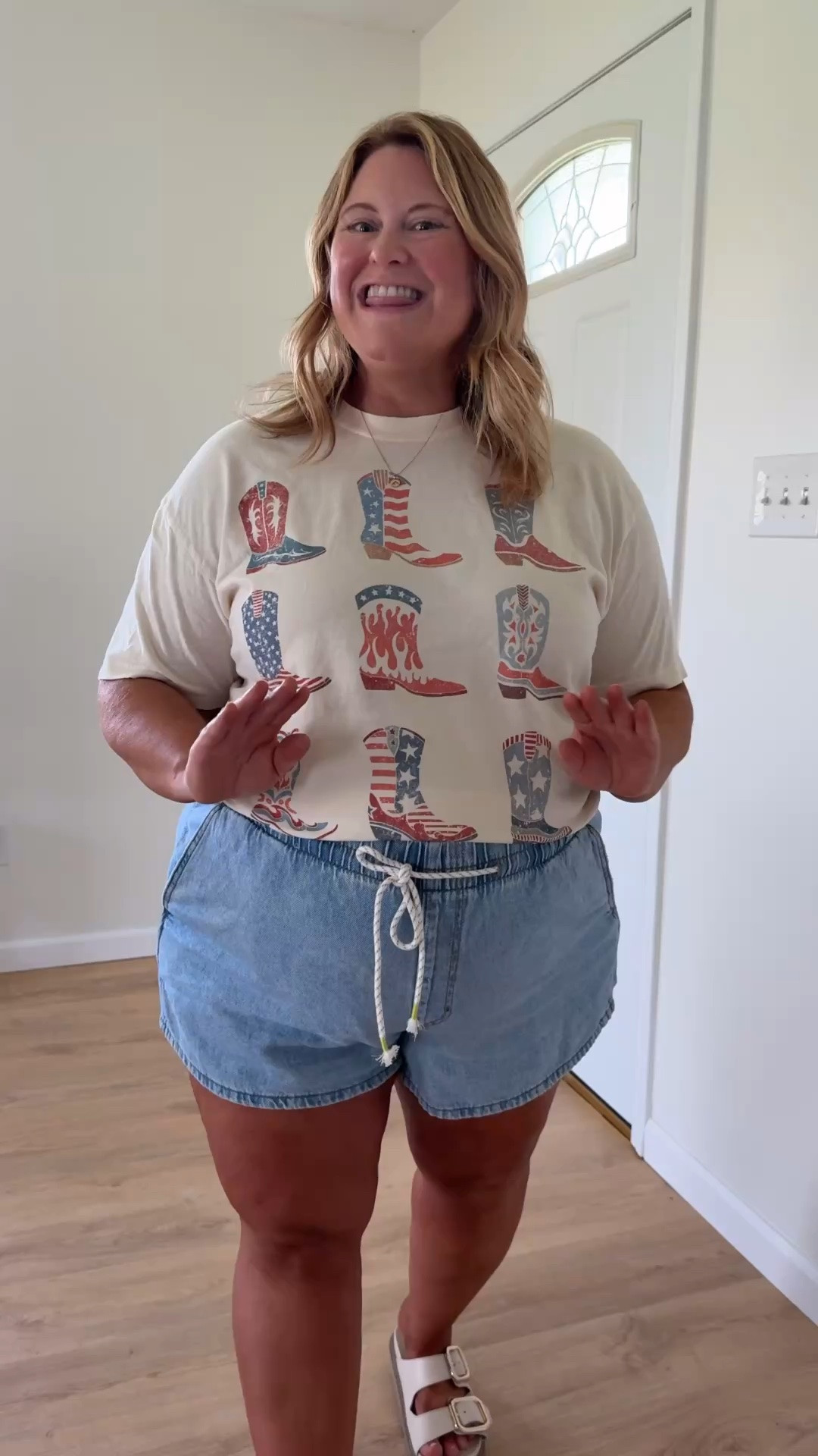 Wearing an XL in this @mtnmoverz tee! The cowboy boots are so fun- would be perfect for a country concert with a denim skirt and boots!

Use code STEPHSHARES20 to save on the tee!

#LTKMidsize #LTKBump #LTKSeasonal