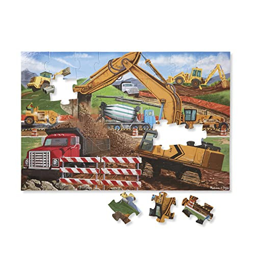Melissa & Doug Building Site Jumbo Jigsaw Floor Puzzle (48 pcs, 2 x 3 feet long) | Amazon (US)