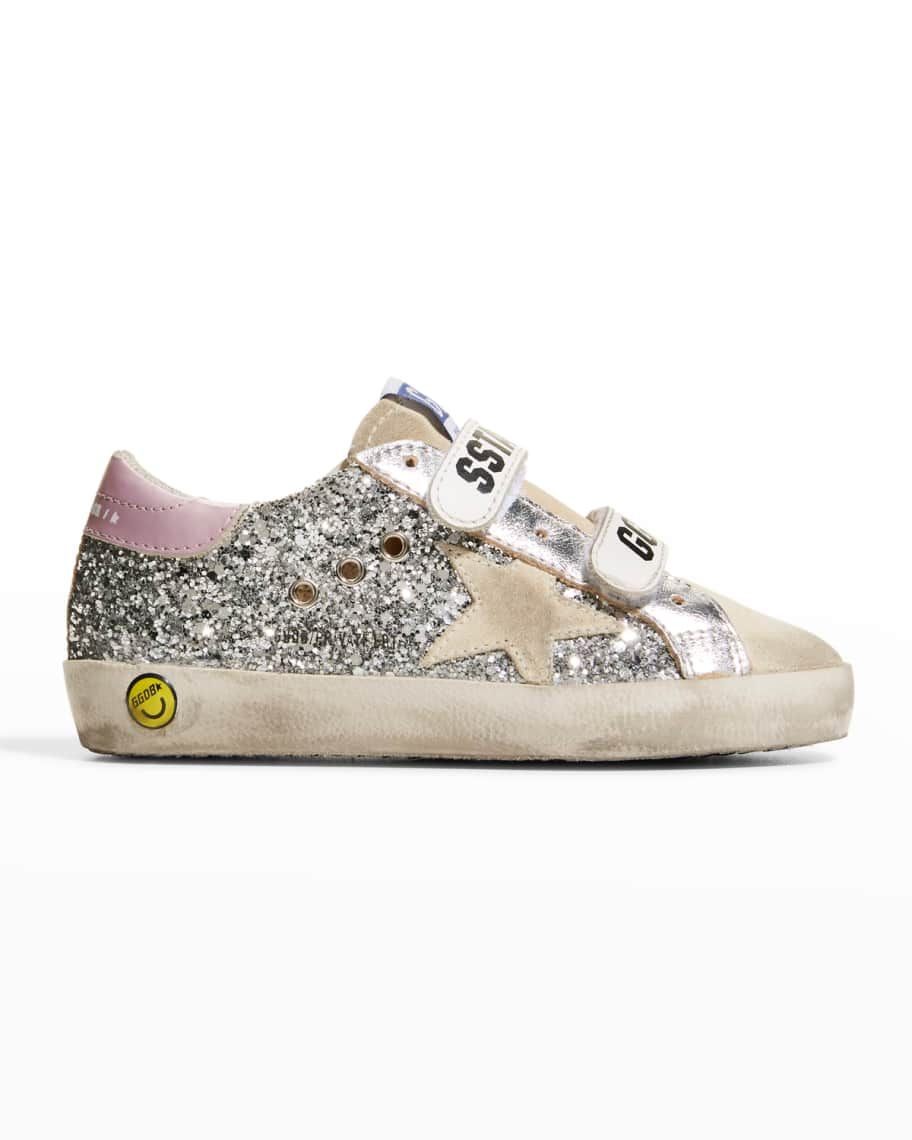 Golden Goose Girl's Old School Metallic Glitter Sneakers, Baby/Toddlers | Neiman Marcus