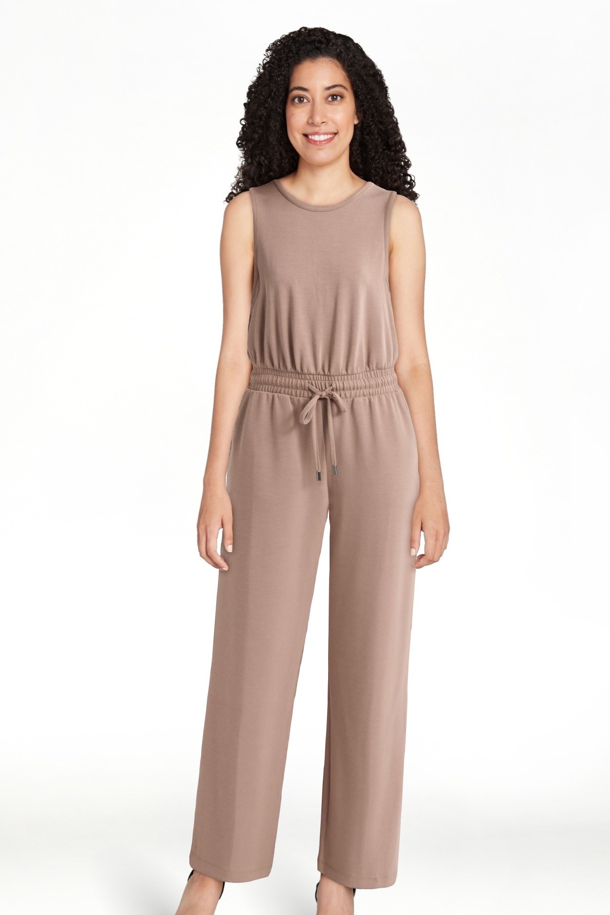 Scoop Women’s Ultimate ScubaKnit Racerback Wide Leg Jumpsuit, Sizes XS-XXL | Walmart (US)