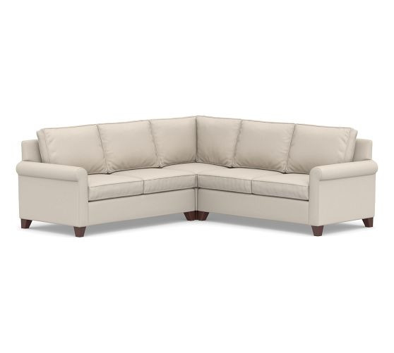Cameron Roll Arm 3-Piece L-Shaped Sectional (100") | Pottery Barn (US)
