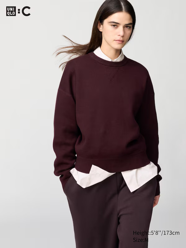 Smooth Cotton Crew Neck Jumper | Uniqlo BE