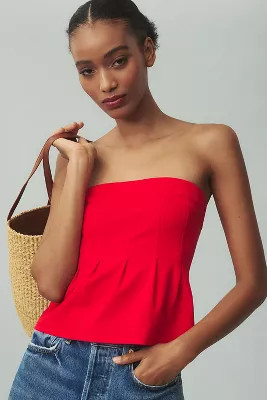 Maeve Fontana Flared Tube Top | Anthropologie (US)