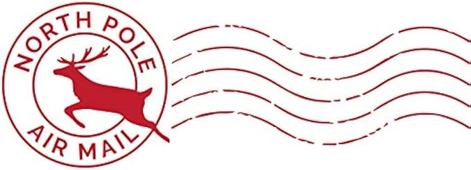 North Pole Self Inking Stamp/Santa Stamp / 13/16" x 2 3/16" Reindeer Rubber Impression/Red Ink Ch... | Amazon (US)