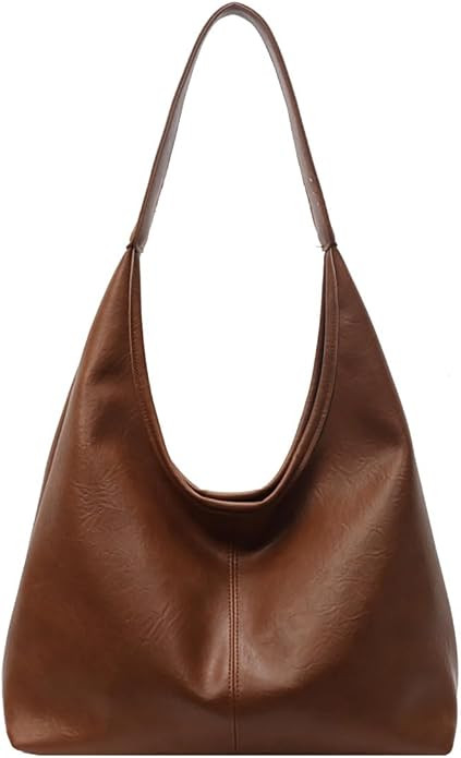 Women's Hobo Bag - Vegan Leather Tote, Shoulder Handbag & Purse for Women Large Soft Shoulder Bag | Amazon (US)