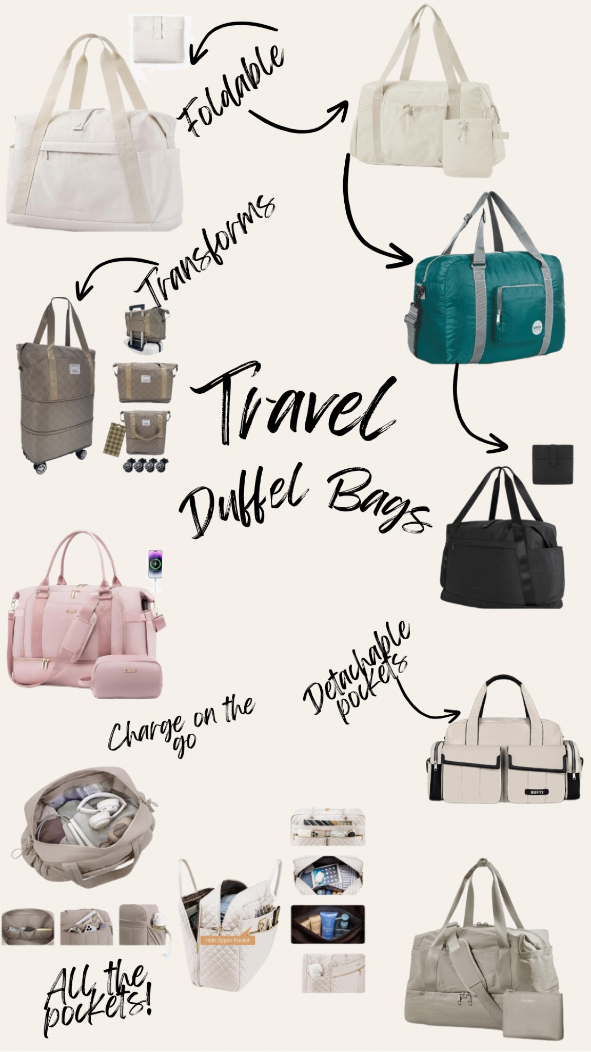 Need a duffel bag for travel? Where will you put all your souvenirs? Or do you simply overpack? Either way, you can’t go wrong with a multipurpose bag!

#LTKCon #LTKFindsUnder50 #LTKTravel