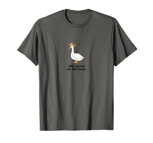 Silly Goose On The Loose Playful Humor Design Fun Lovers T-Shirt | Amazon (US)