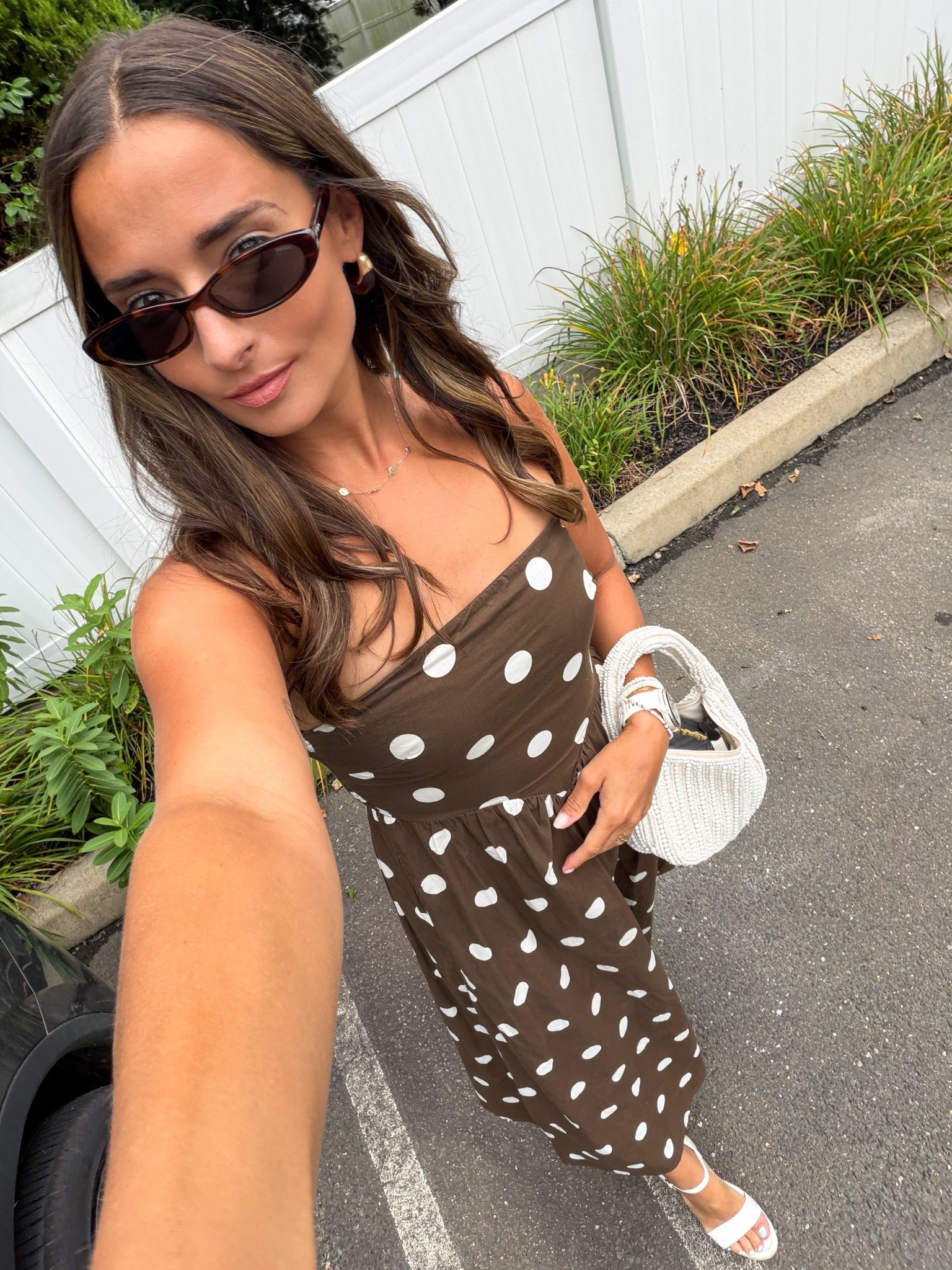 Brown polka dots are having a moment 🤎🤍 and this dress is so good. Easy, flattering, and one of those pieces you can wear now and transition right into fall.

#LTKStyle #LTKFinds #SummerStyle #FallFashion

#LTKdayinmylife #LTKootd #LTKmomlife