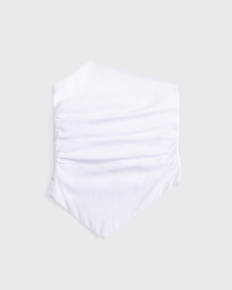 Abercrombie & Fitch Women's Asymmetrical Strapless Top in White - Size XXS | Abercrombie & Fitch (US)