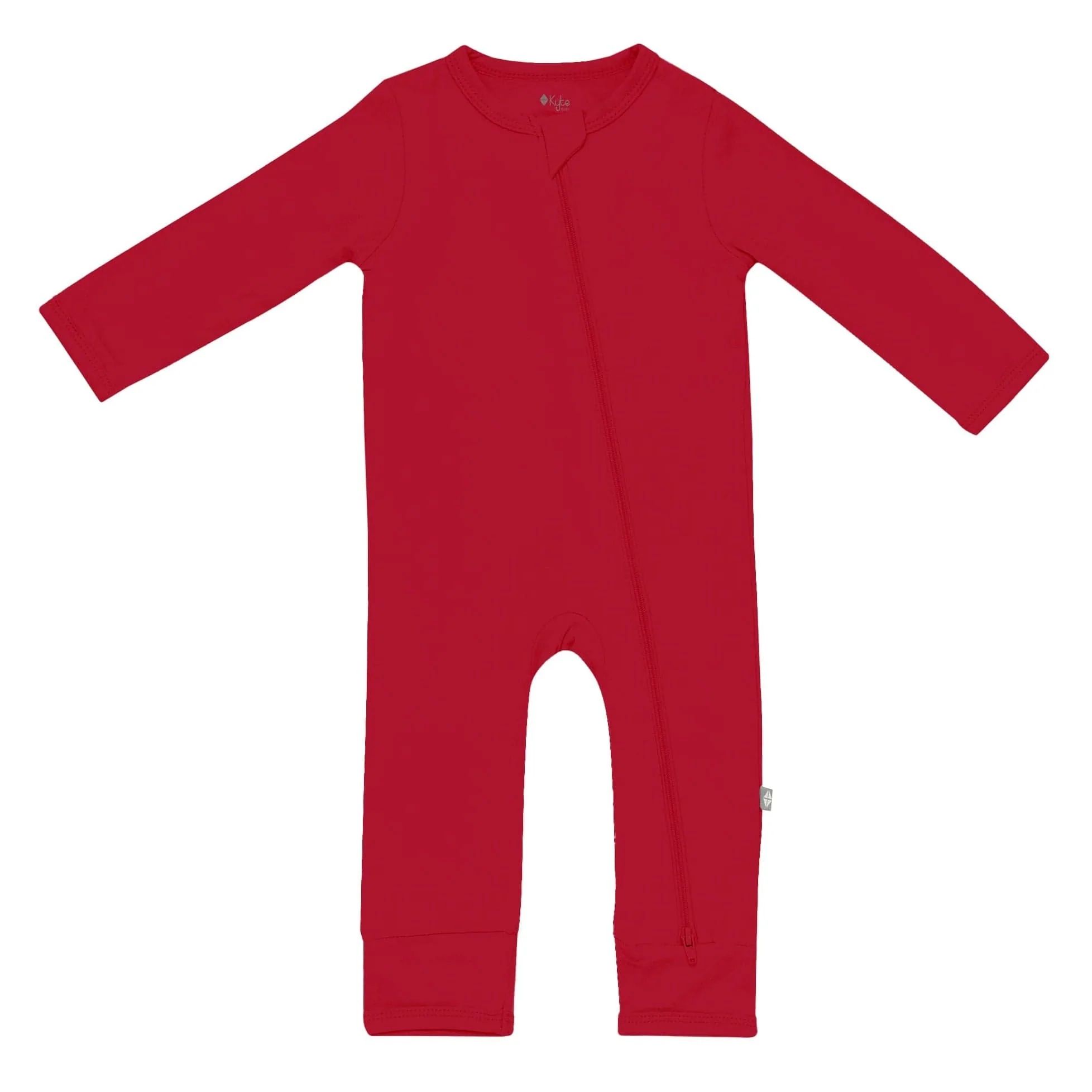 Zippered Romper in Cardinal | Kyte BABY