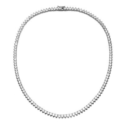 Guili Flawless Tennis Necklace with Clear Cubic Zirconia, designed for a glamorous and sparkling addition to your jewelry collection. | Target