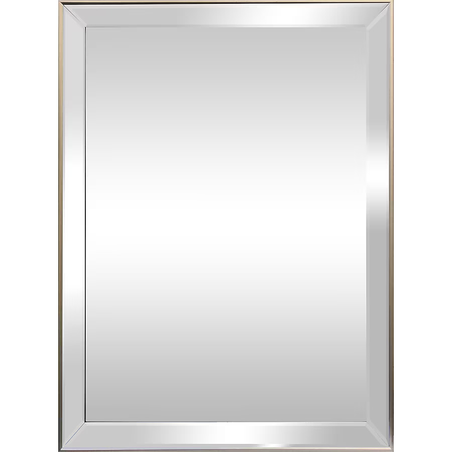 allen + roth 22.5-in W x 30.5-in H Rectangle Silver Framed Wall Mirror | Lowe's