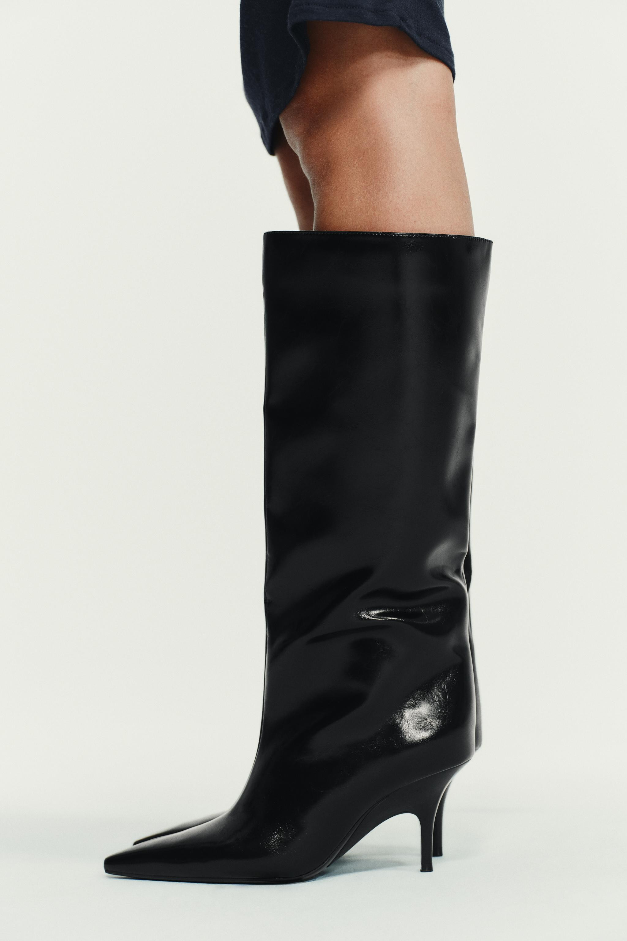 KITTEN HEEL HIGH BOOTS | Zara US