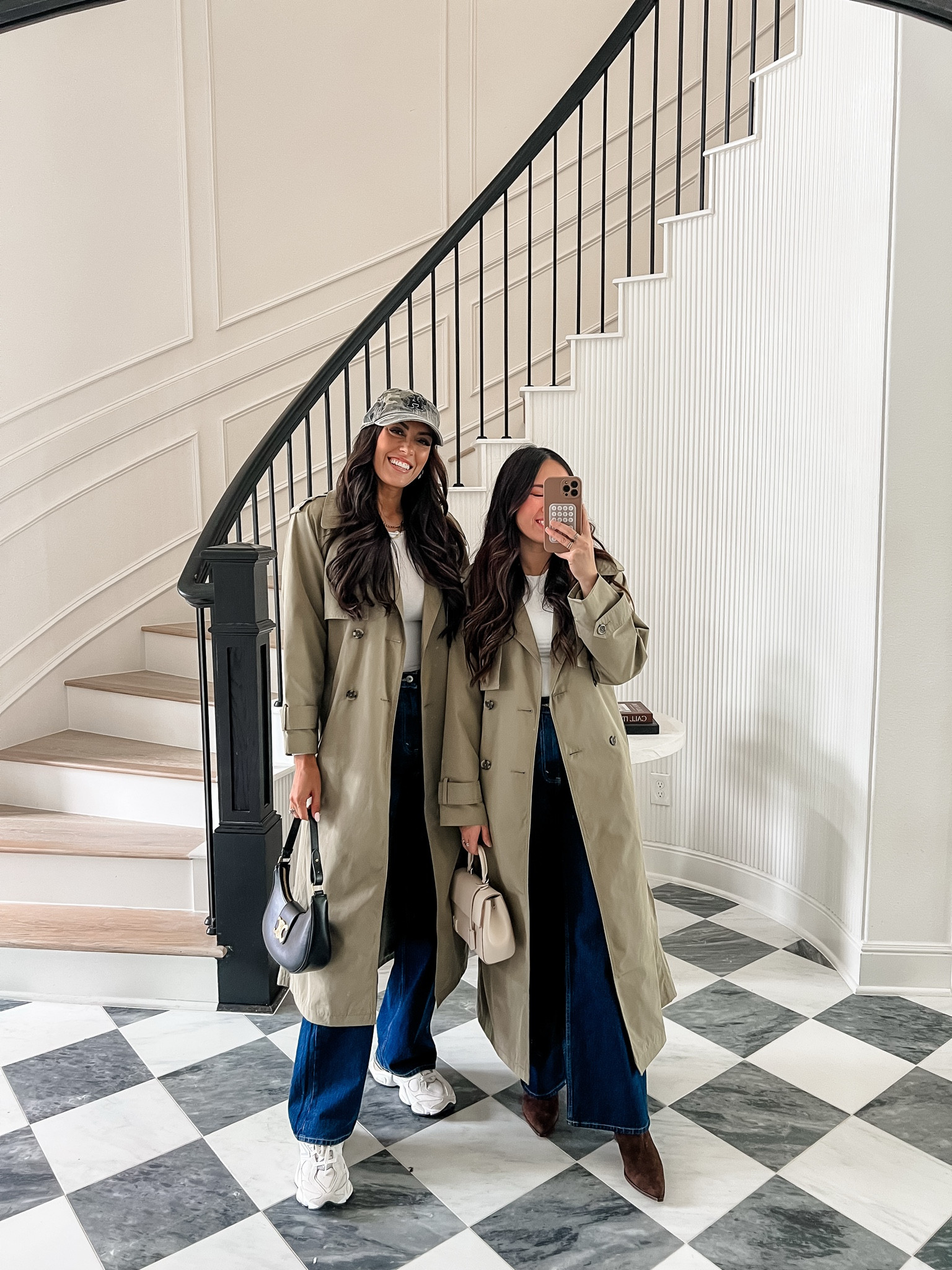 Annie- Top Small, Bottoms- 26 Petite, Jacket- Small Petite
Margret- Top Small, Bottoms- 25 Tall, Jacket- Small Tall 