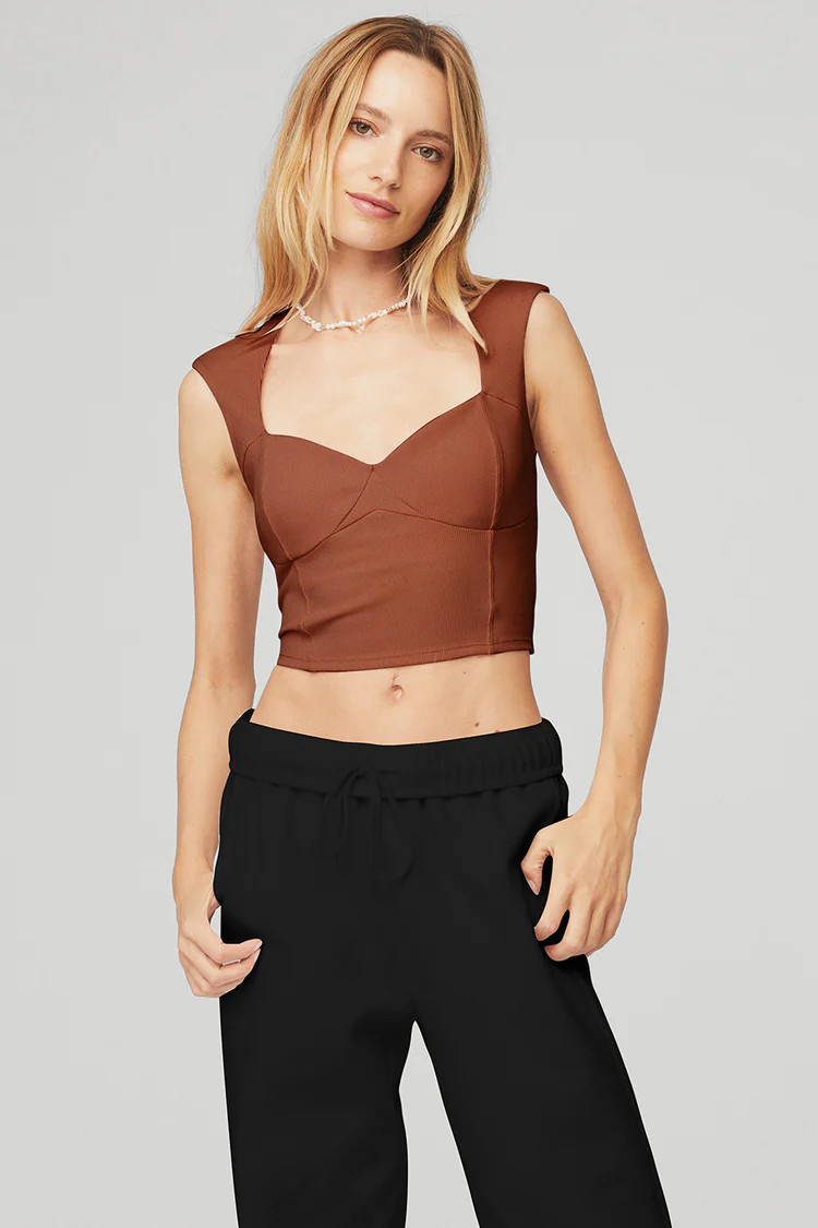 Ribbed Sweetheart Short Sleeve | Alo Yoga (US)