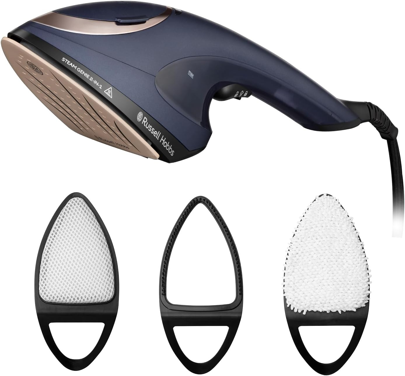 Russell Hobbs Steam Genie 2in1 Handheld Clothes Steamer with Ironing Option, Ready to Use in 1m, Power Indicator, 150ml Removable Tank, 3 Attachments, 10m Steam Time, 1400-1700W, 28370 | Amazon (UK)