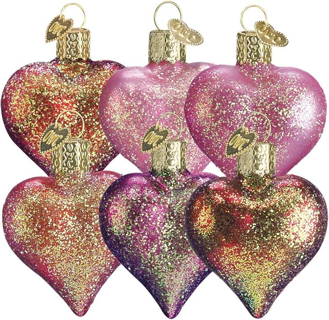 Old World Christmas Ornaments: Heart Assortment Glass Blown Ornaments for Christmas Tree | Amazon (US)