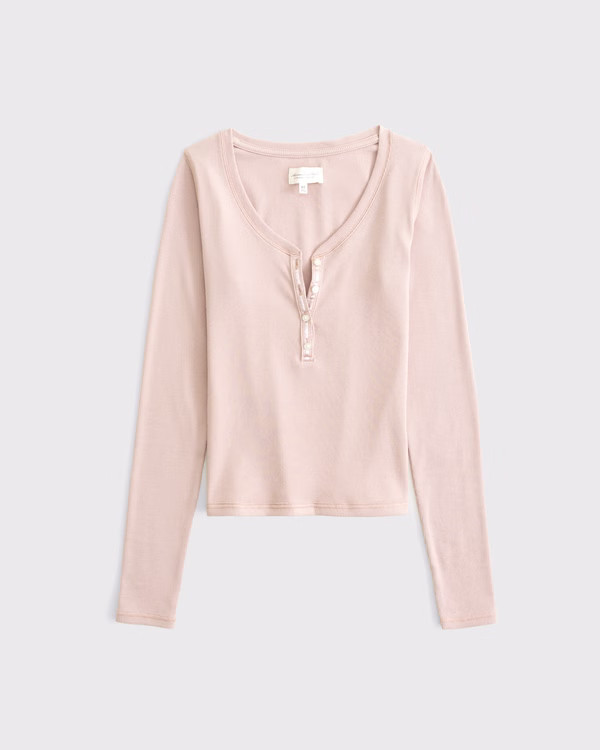 Long-Sleeve Rib Henley | Abercrombie & Fitch (US)