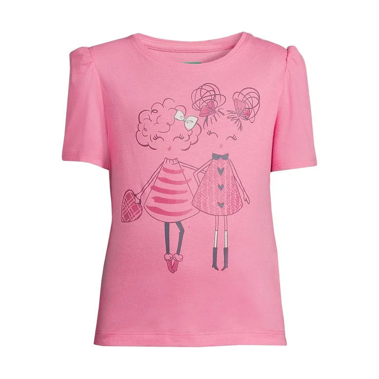 365 Kids from Garanimals Girls Graphic Tee with Short Sleeves, Sizes 4-10 | Walmart (US)