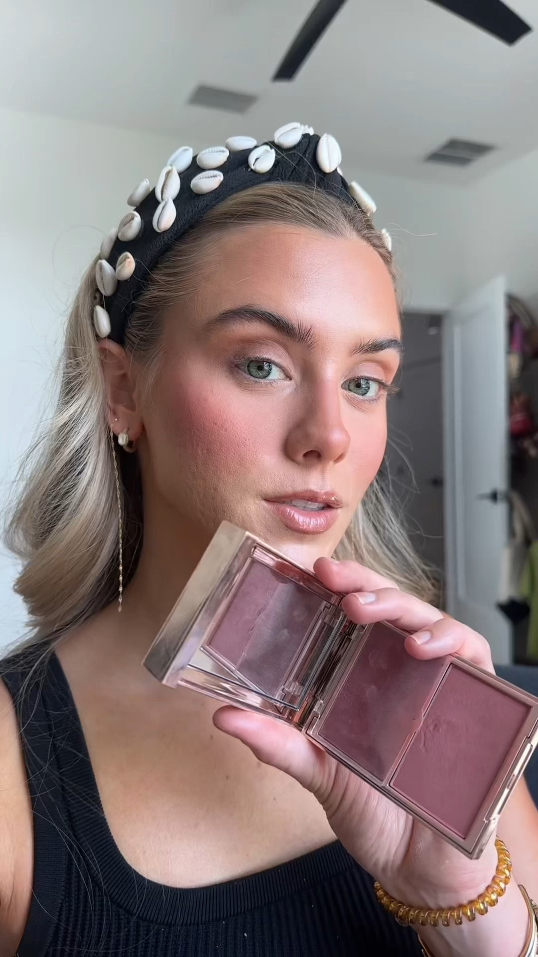 Patrick ta beauty she goes to the gym blush. A viral duo compact of powder and cream blush formulas to achieve long-wearing bold color that melts into skin for a beautiful, radiant glow. My brush is @dibsbeauty code SLOANE! 

#LTKselfcare #LTKBeauty #LTKgrwm