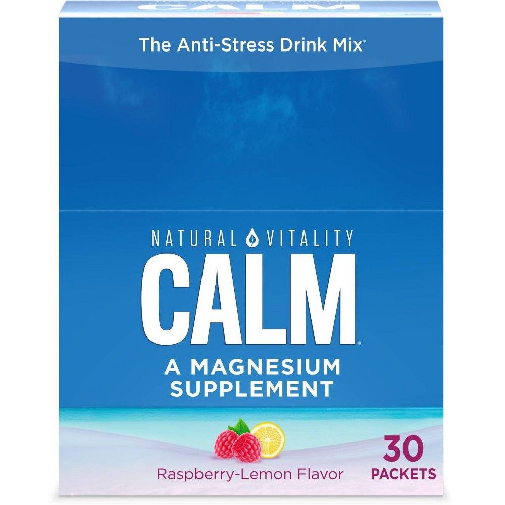 Natural Vitality Natural Calm Anti-Stress Vegan Magnesium Supplement Powder - Raspberry Lemon - 30pk | Target
