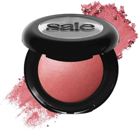 Saie SuperSuede Baked Blush - Talc-Free Powder Blush for Cheeks Infused with Hyaluronic Acid, Gly... | Amazon (US)
