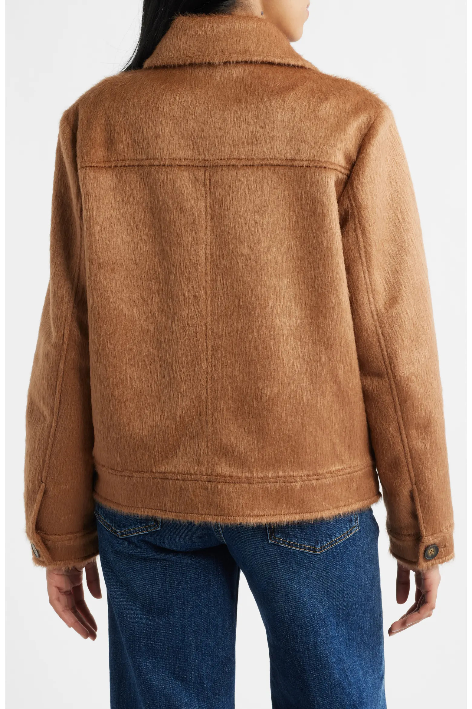 Faux Calf Hair Trucker Jacket (Women) | Nordstrom | Nordstrom