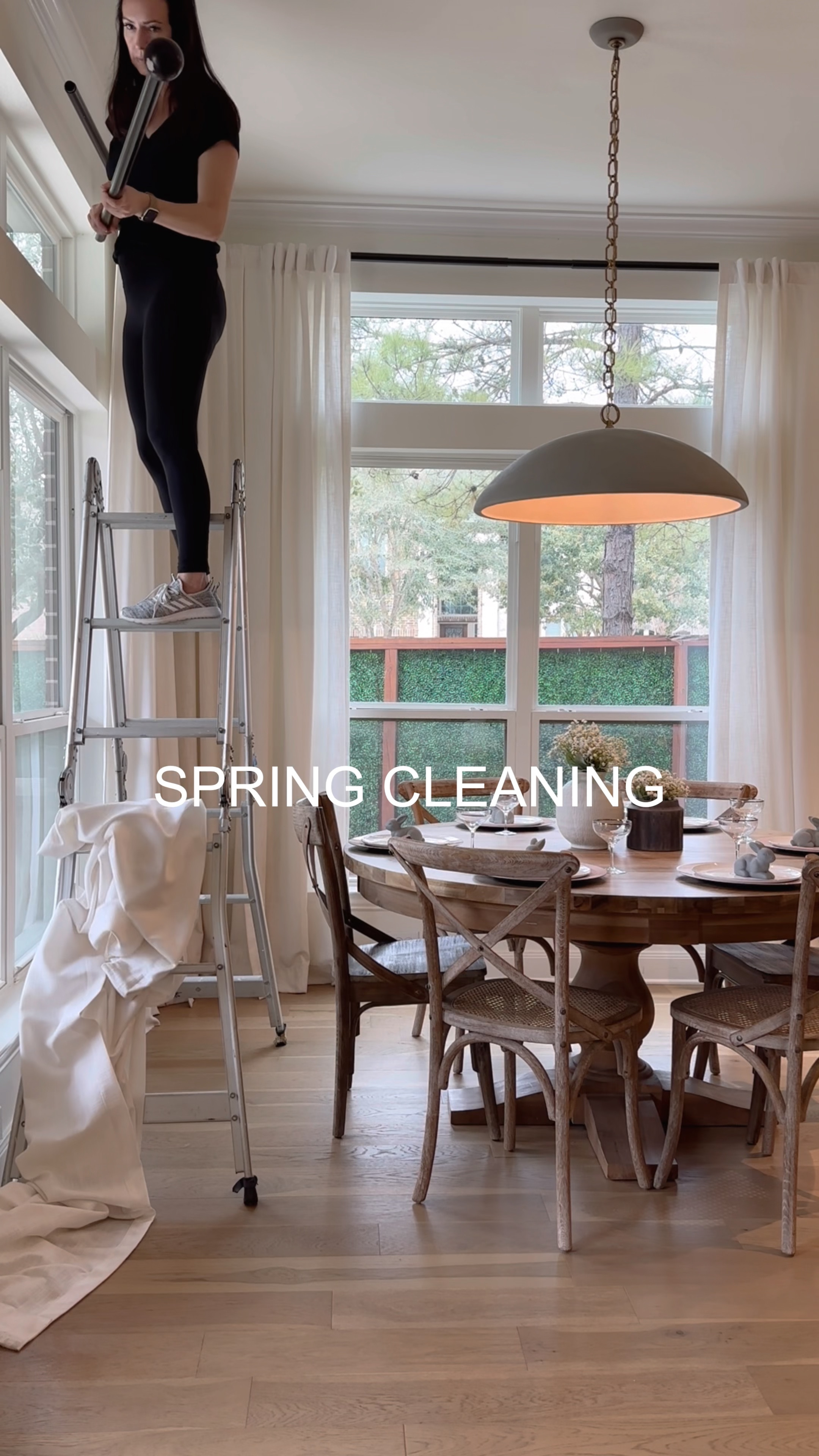 SPRING CLEANING | These curtains say dry clean only but I decided to test out throwing them in the wash! 

Started with spot spraying where the dog uses as a towel 🐾

Washed three panels at a time in cold water with detergent and a scoop of oxiclean

Vacuumed and windex while the panels are in the wash

Hang back up to dry

Breakfast room complete ☑️

Linen drapes
Amazon find
Spring cleaningg

#LTKhome