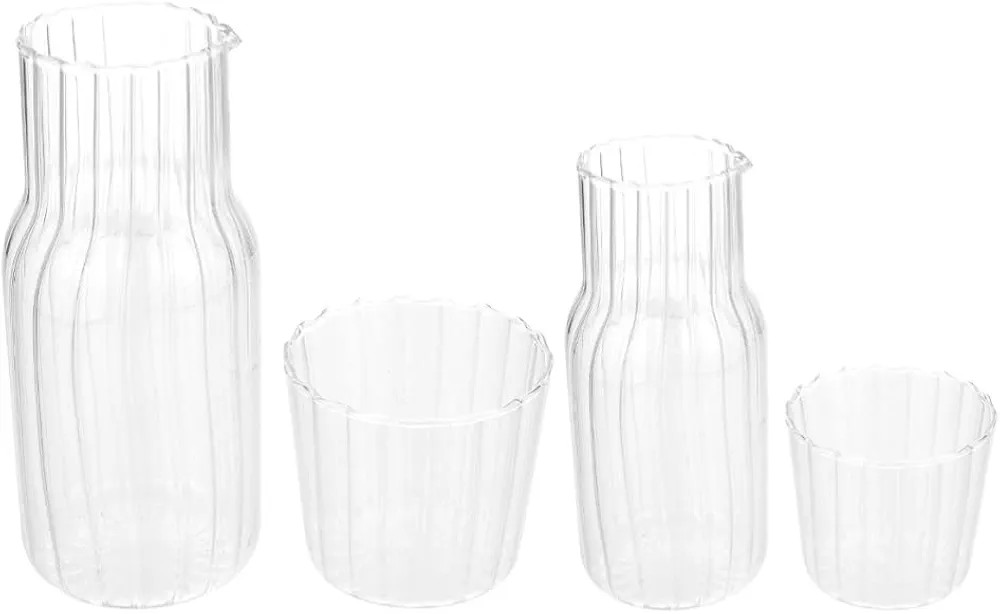 DOITOOL 2 Sets Bedside Water Carafes Set with Tumbler Glass for Bedroom Nightstand Glass Mouthwas... | Amazon (CA)